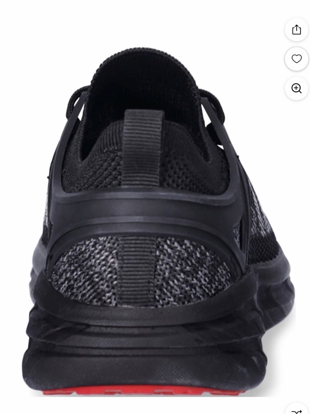 Athletic Works Unisex Black &Gray Knit Sneakers w/ Memory Foam Insole Kids 1 NWT - Picture 4 of 11